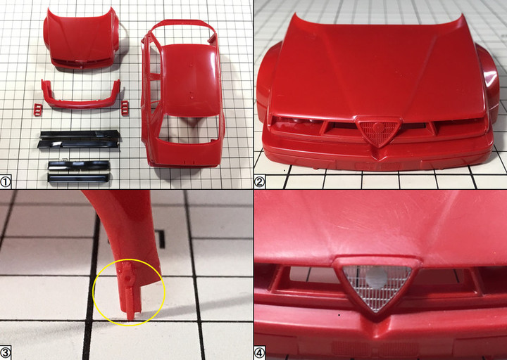 まこっちゃんのカーモデル製作記 : アルファロメオ 155 V6 TI 製作記 